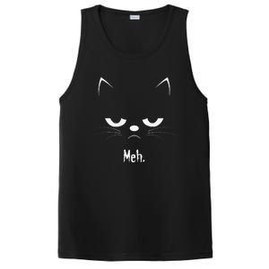 Sarcastic Funny Angry Cat MEH Halloween Costume Gift PosiCharge Competitor Tank