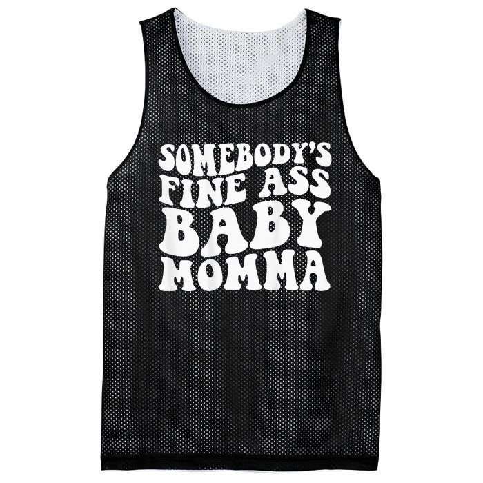 SomebodyS Fine Ass Baby Momma Mesh Reversible Basketball Jersey Tank