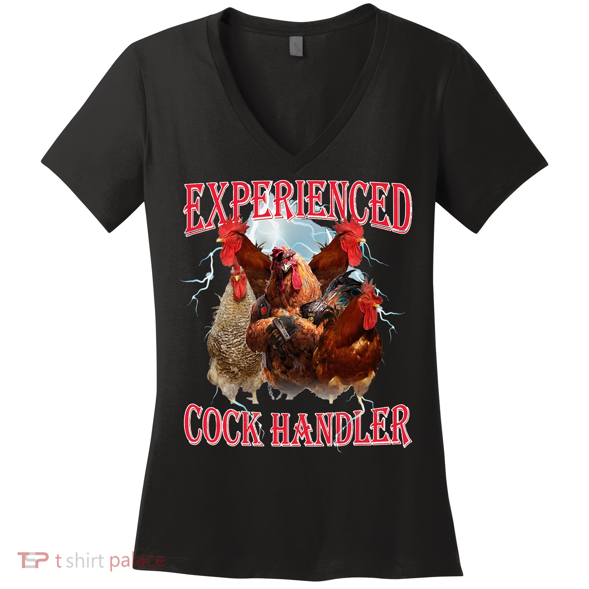 Sayings For Adult Experienced Cock Handler Meme Dank Women's V-Neck T-Shirt