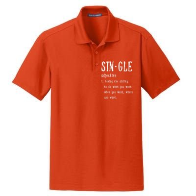 Single Funny Anti Valentines Day Gift Love Cool Gift Dry Zone Grid Polo