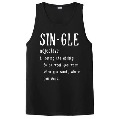 Single Funny Anti Valentines Day Gift Love Cool Gift PosiCharge Competitor Tank