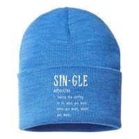 Single Funny Anti Valentines Day Gift Love Cool Gift Sustainable Knit Beanie