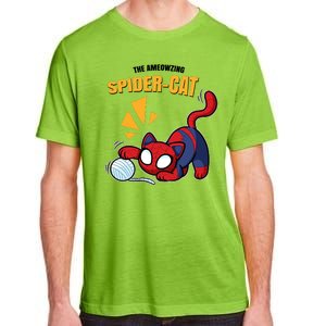 Spider Funny Amazing Spider Cat Meme Adult ChromaSoft Performance T-Shirt