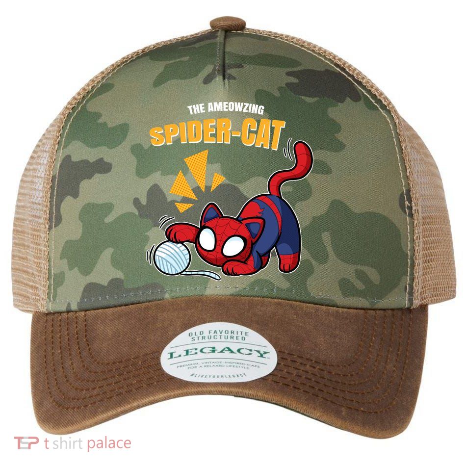 Spider Funny Amazing Spider Cat Meme Legacy Tie Dye Trucker Hat