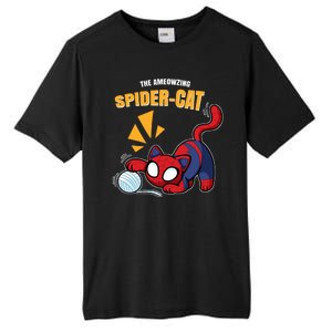 Spider Funny Amazing Spider Cat Meme Tall Fusion ChromaSoft Performance T-Shirt