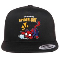 Spider Funny Amazing Spider Cat Meme Flatbill Hat