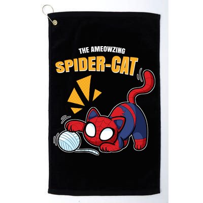 Spider Funny Amazing Spider Cat Meme Golf Towel