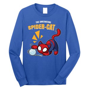 Spider Funny Amazing Spider Cat Meme Long Sleeve Shirt