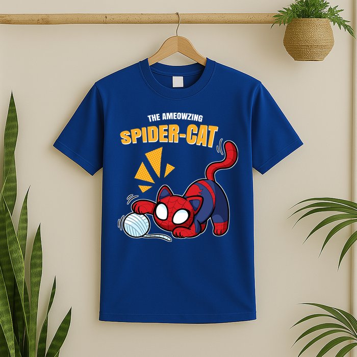 Spider Funny Amazing Spider Cat Meme T-Shirt