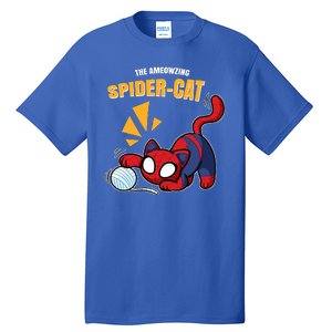 Spider Funny Amazing Spider Cat Meme Tall T-Shirt