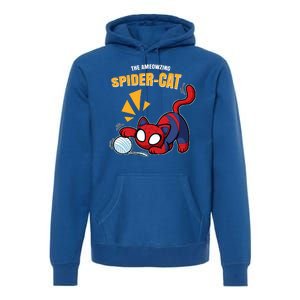 Spider Funny Amazing Spider Cat Meme Premium Hoodie