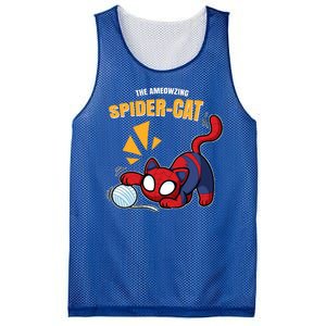 Spider Funny Amazing Spider Cat Meme Mesh Reversible Basketball Jersey Tank