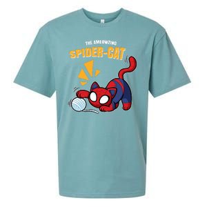 Spider Funny Amazing Spider Cat Meme Sueded Cloud Jersey T-Shirt