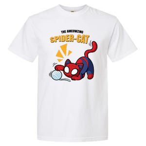 Spider Funny Amazing Spider Cat Meme Garment-Dyed Heavyweight T-Shirt