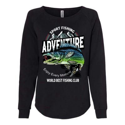 Sport Fishing Adventure Womens California Wash Sweatshirt