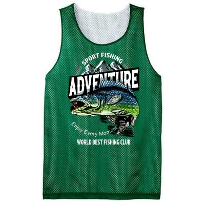 Sport Fishing Adventure Mesh Reversible Basketball Jersey Tank