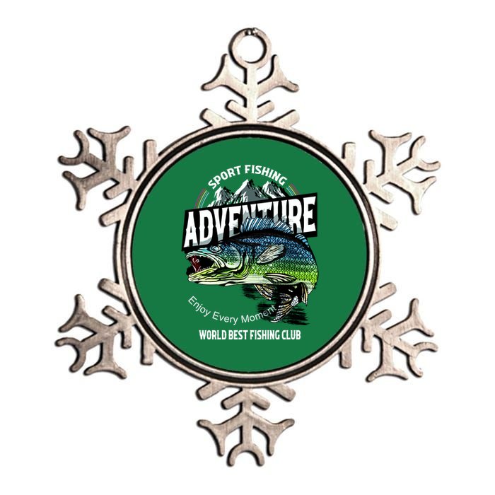 Sport Fishing Adventure Metallic Star Ornament