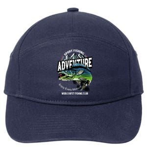 Sport Fishing Adventure 7-Panel Snapback Hat