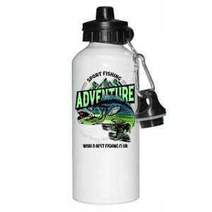 Sport Fishing Adventure Aluminum Water Bottle 