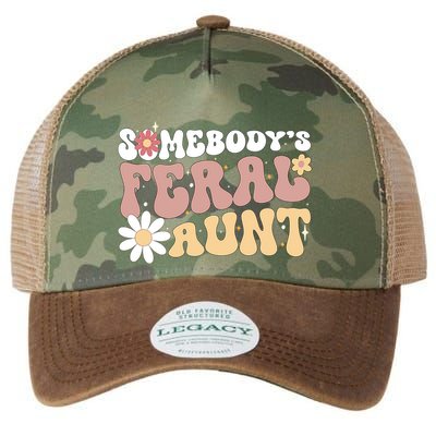 SomebodyS Feral Aunt Legacy Tie Dye Trucker Hat