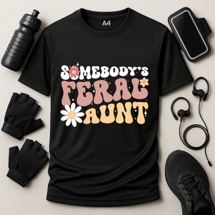 SomebodyS Feral Aunt Cooling Performance Crew T-Shirt