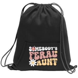 SomebodyS Feral Aunt Sweatshirt Cinch Pack Bag