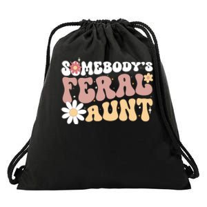 SomebodyS Feral Aunt Drawstring Bag