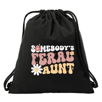 SomebodyS Feral Aunt Drawstring Bag
