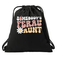 SomebodyS Feral Aunt Drawstring Bag