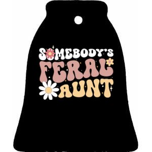 SomebodyS Feral Aunt Ceramic Bell Ornament