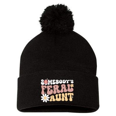 SomebodyS Feral Aunt Pom Pom 12in Knit Beanie