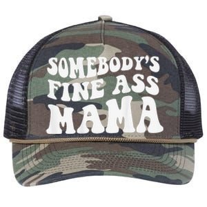 Somebodys Fine Ass Mama Funny Saying Milf Hot Momma Retro Rope Trucker Hat Cap