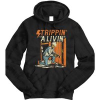 Stripping For A Living Electrical Electrician Tie Dye Hoodie