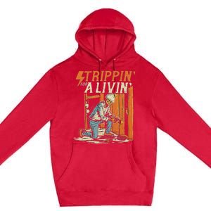 Stripping For A Living Electrical Electrician Premium Pullover Hoodie