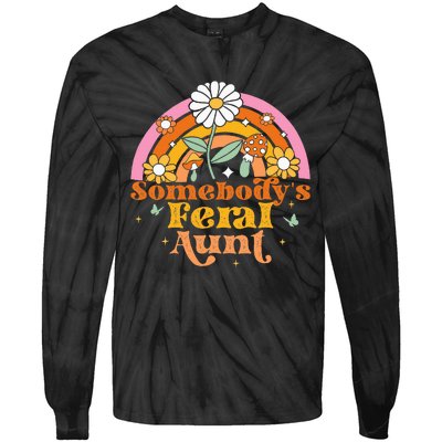 Somebody's Feral Aunt  Tie-Dye Long Sleeve Shirt