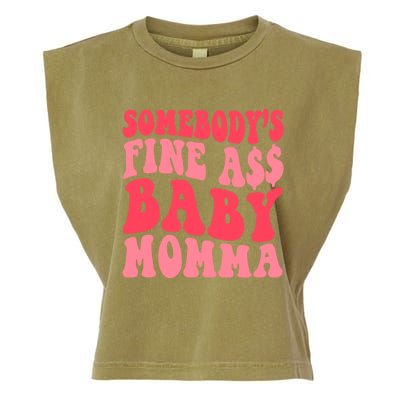 Somebodys Fine As Momma Funny Mom Mama Saying Retro Cute Gift Garment-Dyed Women's Muscle Tee