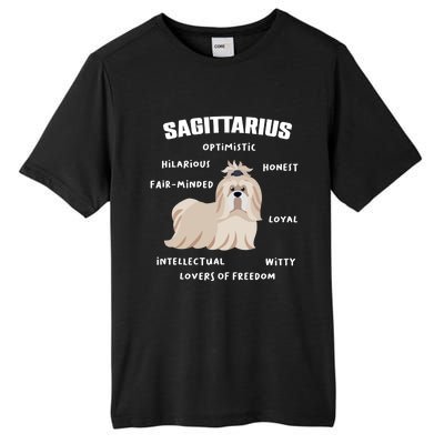 Sagittarius Facts Animal Shih Tzu Horoscope Zodiac Sign Gift Tall Fusion ChromaSoft Performance T-Shirt