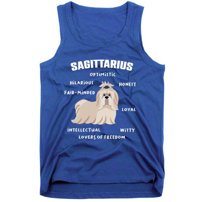 Sagittarius Facts Animal Shih Tzu Horoscope Zodiac Sign Gift Tank Top