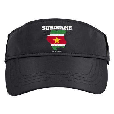 Suriname Flag And Map Suriname Coordinates Adult Drive Performance Visor