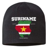 Suriname Flag And Map Suriname Coordinates Sustainable Beanie