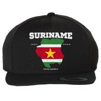 Suriname Flag And Map Suriname Coordinates Wool Snapback Cap