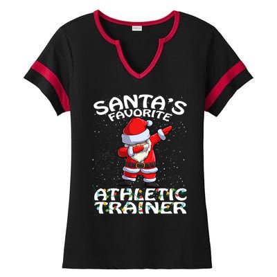 SantaS Favorite Athletic Trainer Christmas Gift Ladies Halftime Notch Neck Tee