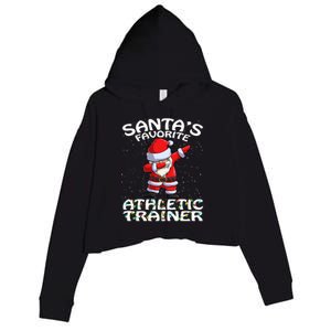 SantaS Favorite Athletic Trainer Christmas Gift Crop Fleece Hoodie