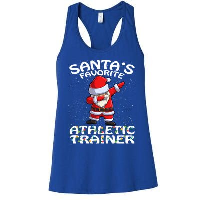 SantaS Favorite Athletic Trainer Christmas Gift Women's Racerback Tank