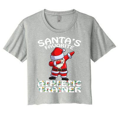 SantaS Favorite Athletic Trainer Christmas Gift Women's Crop Top Tee