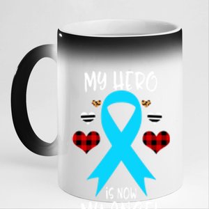 Spinal Fusion Awareness Remembrance Hero Is Now My Angel Gift 11oz Black Color Changing Mug