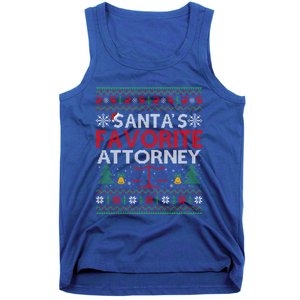 SantaS Favorite Attorney Xmas Gift Ugly Attorney Christmas Gift Tank Top