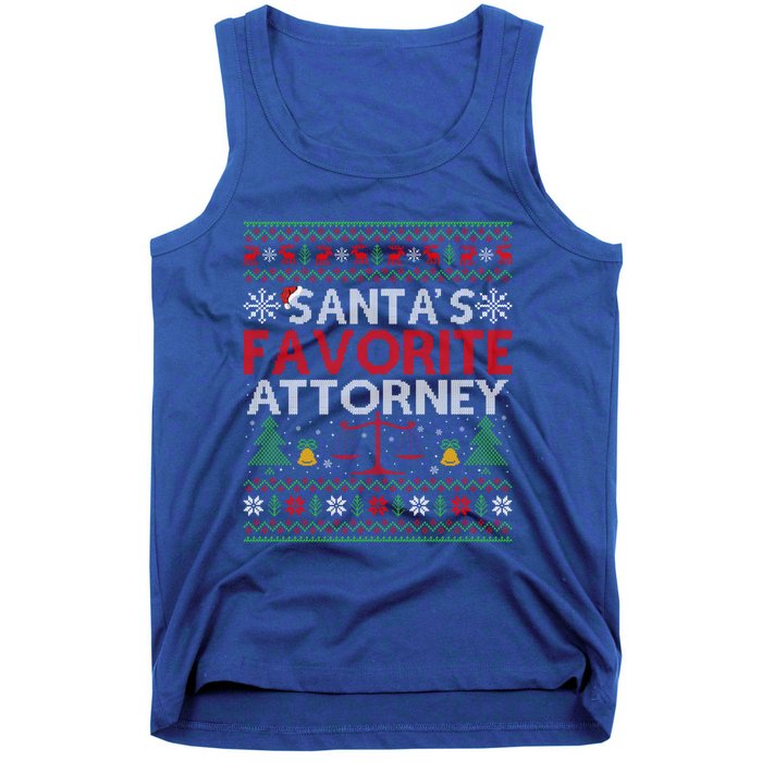 SantaS Favorite Attorney Xmas Gift Ugly Attorney Christmas Gift Tank Top