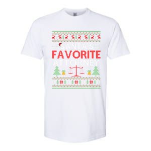 SantaS Favorite Attorney Xmas Gift Ugly Attorney Christmas Gift Softstyle CVC T-Shirt