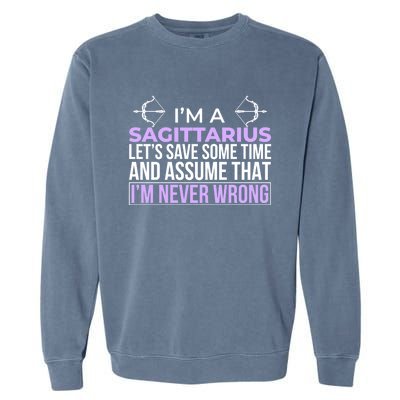 Sagittarius Facts Astrology Quote Horoscope Zodiac Sign Funny Gift Garment-Dyed Sweatshirt